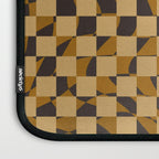 Abstract checked in golden ochre Laptop Sleeve Gallery Image 3