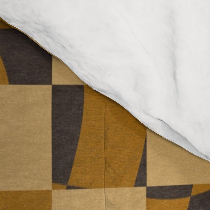 Abstract checked in golden ochre Comforter Gallery Image 4