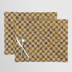 Abstract checked in golden ochre Placemat Gallery Image 1