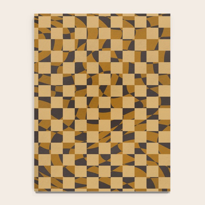 Abstract checked in golden ochre Notebook Gallery Image 4