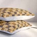 Abstract checked in golden ochre Pillow Sham Gallery Image 3