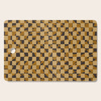 Abstract checked in golden ochre Cutting Board Gallery Image 1