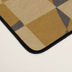 Abstract checked in golden ochre Desk Mat Gallery Image 4
