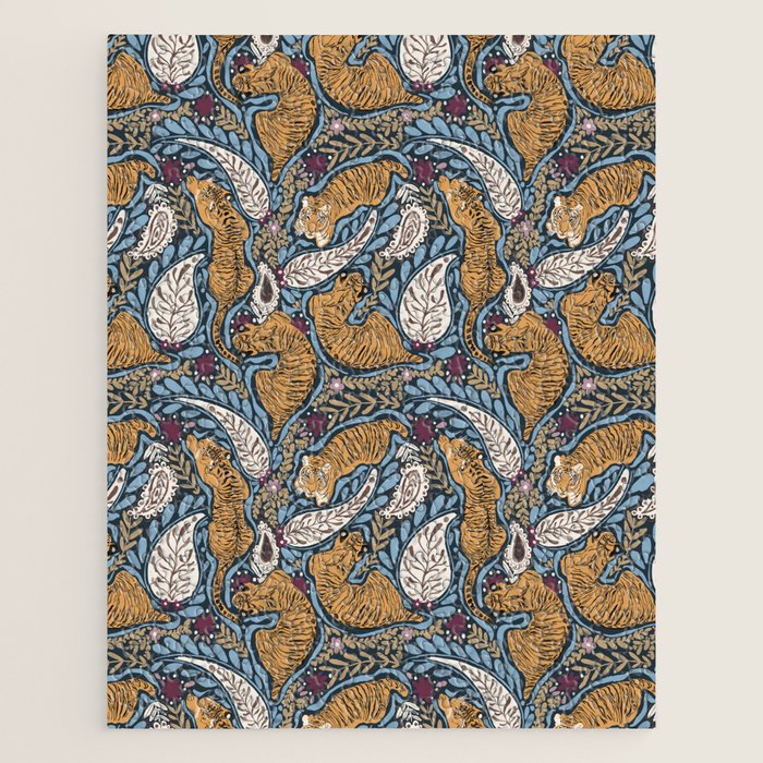 Exotic Tiger Oasis Dark Jigsaw Puzzle Gallery Image 1