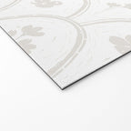Rustic scallop floral block print - natural soft mushroom pattern Welcome Mat Gallery Image 2