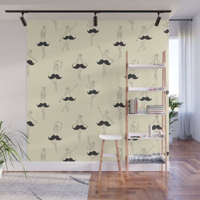 The Ballet of Mustache Wall Mural Gallery Image 1