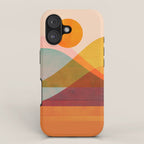 Abstraction_SUNSET_LANDSCAPE_POP_ART_Minimalism_018X iPhone Case Gallery Image 1