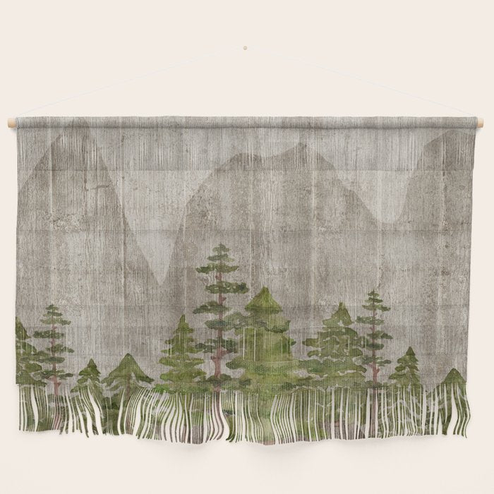 Mountain Range Woodland Forest Wall Hanging Gallery Image 1