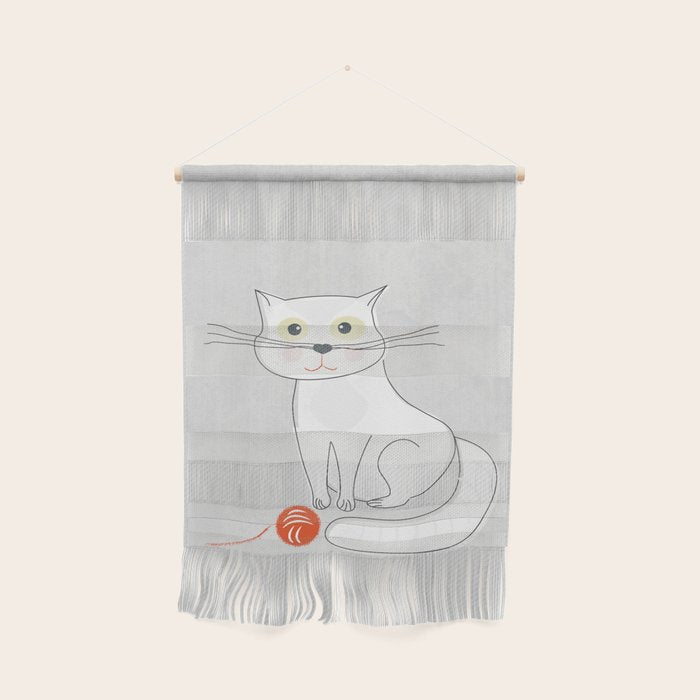 White Cat Wall Hanging Gallery Image 1