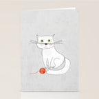 White Cat Stationery Card Gallery Image 2