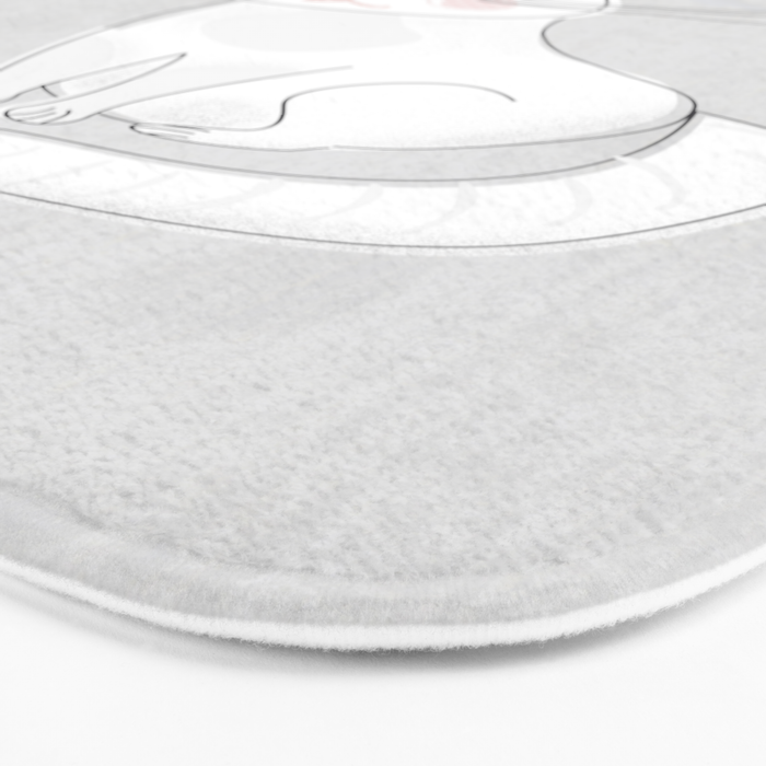 White Cat Bath Mat Gallery Image 3