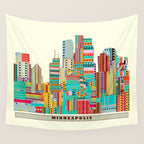 Minneapolis city  Wall Tapestry Gallery Image 4