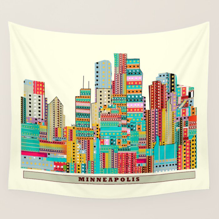 Minneapolis city  Wall Tapestry Gallery Image 4