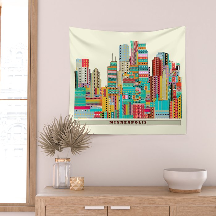 Minneapolis city  Wall Tapestry Gallery Image 2