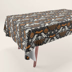 All Hallows' Eve - Black Orange Halloween Tablecloth Gallery Image 1