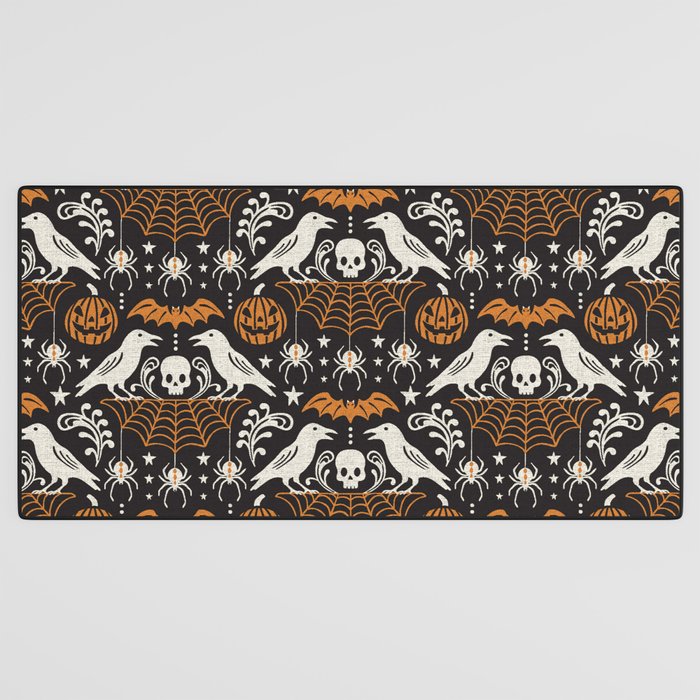 All Hallows' Eve - Black Orange Halloween Desk Mat Gallery Image 3