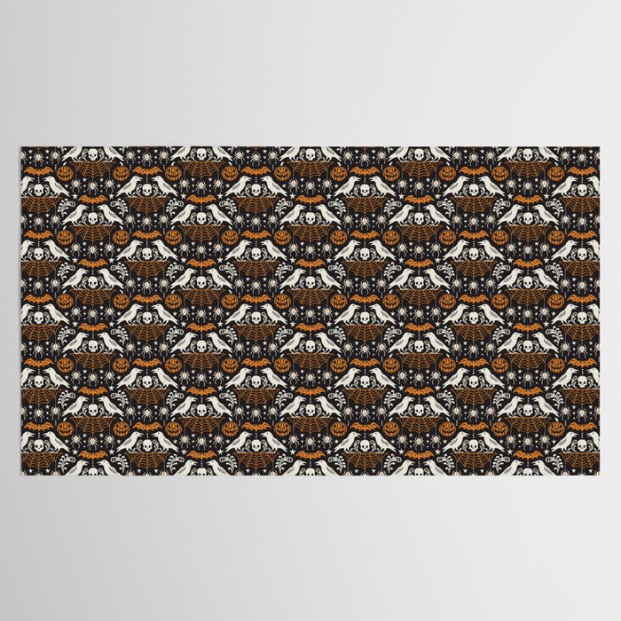 All Hallows' Eve - Black Orange Halloween Tablecloth Gallery Image 2