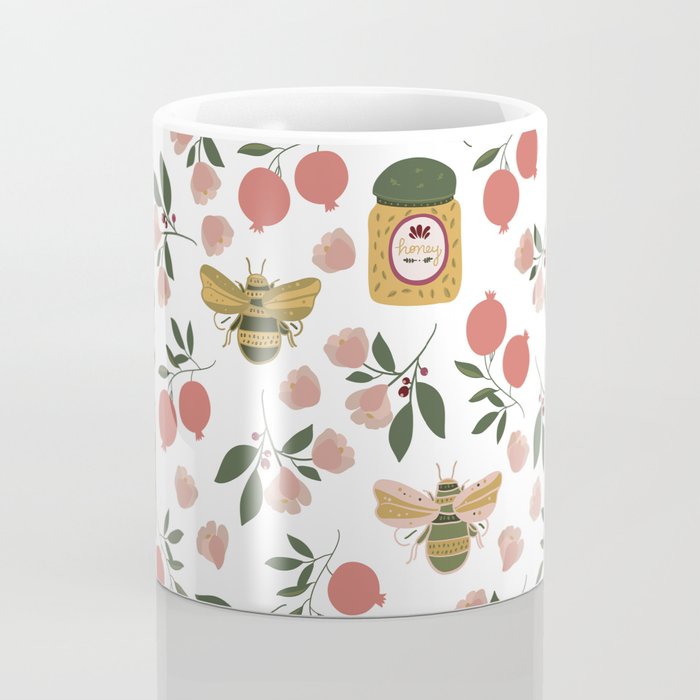 Rosh Hashansh Honey Bees and Pomegranates Coffee Mug Gallery Image 4