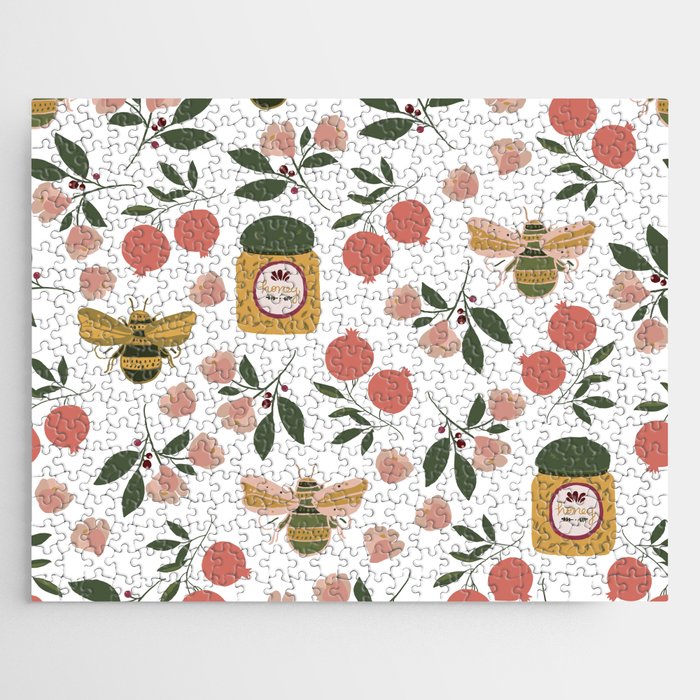 Rosh Hashansh Honey Bees and Pomegranates Jigsaw Puzzle Gallery Image 1