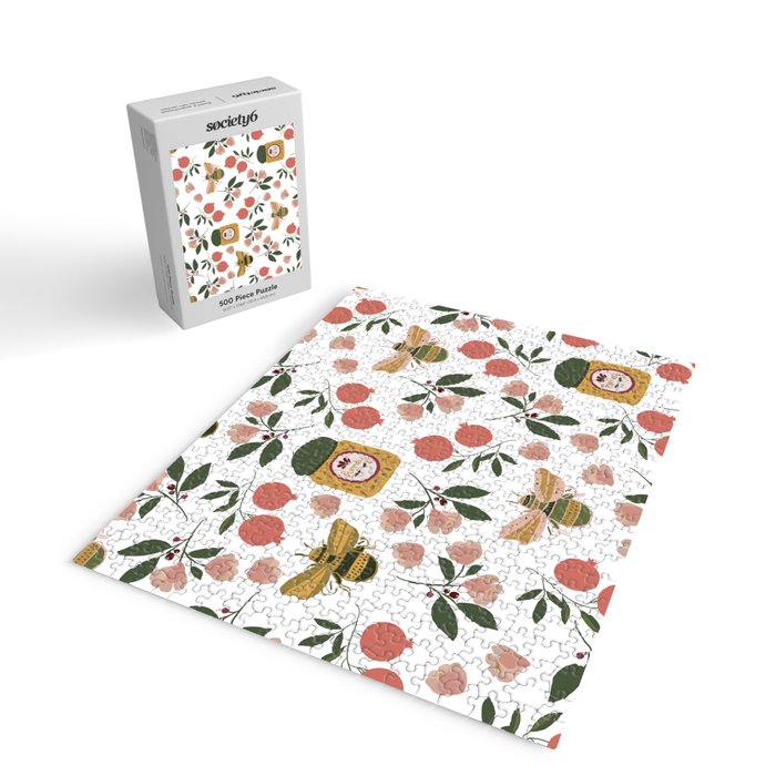 Rosh Hashansh Honey Bees and Pomegranates Jigsaw Puzzle Gallery Image 2