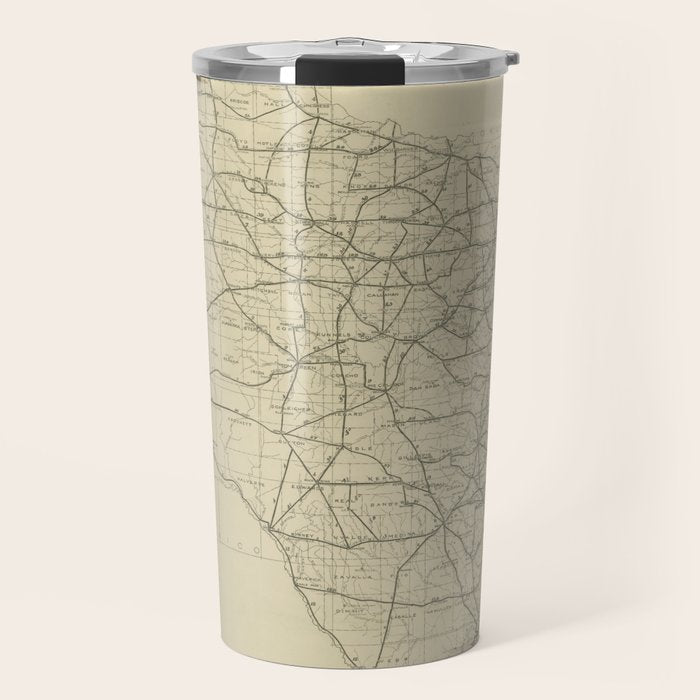 Vintage Texas Highway Map (1919) Travel Mug Gallery Image 1