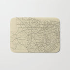 Vintage Texas Highway Map (1919) Bath Mat Gallery Image 1