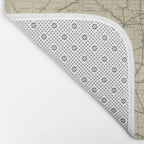 Vintage Texas Highway Map (1919) Bath Mat Gallery Image 2