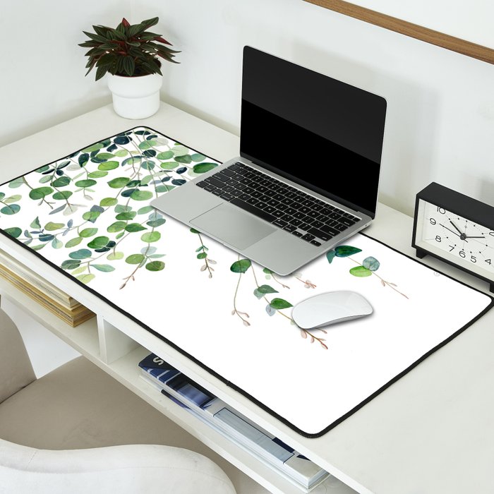 Eucalyptus Watercolor Desk Mat Gallery Image 2