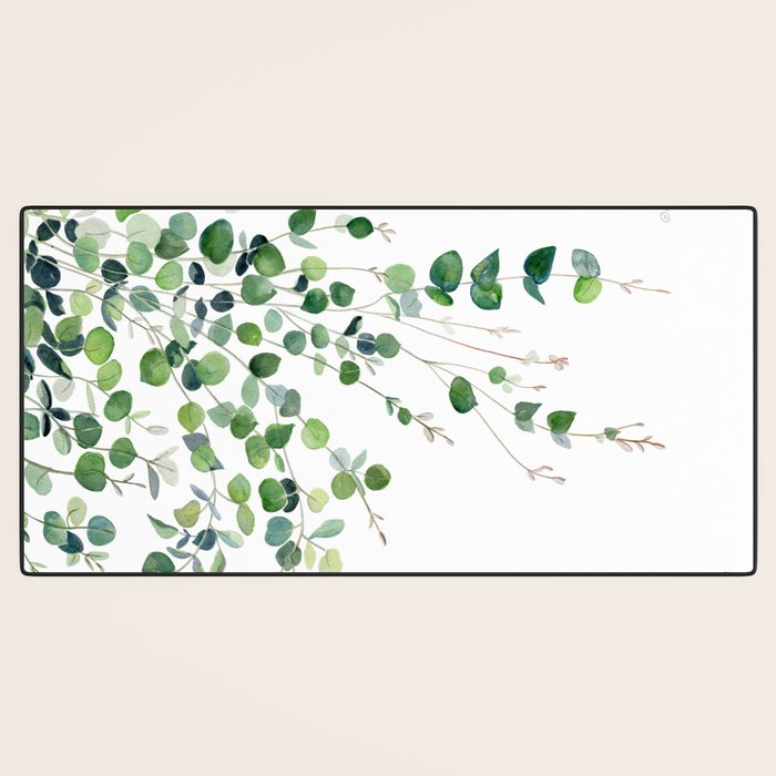 Eucalyptus Watercolor Desk Mat Gallery Image 3