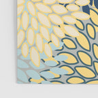 Floral Print, Yellow, Gray, Blue, Teal Poster Gallery Image 3