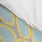 Floral Print, Yellow, Gray, Blue, Teal Comforter Gallery Image 4