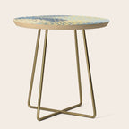 Floral Print, Yellow, Gray, Blue, Teal Side Table Gallery Image 1