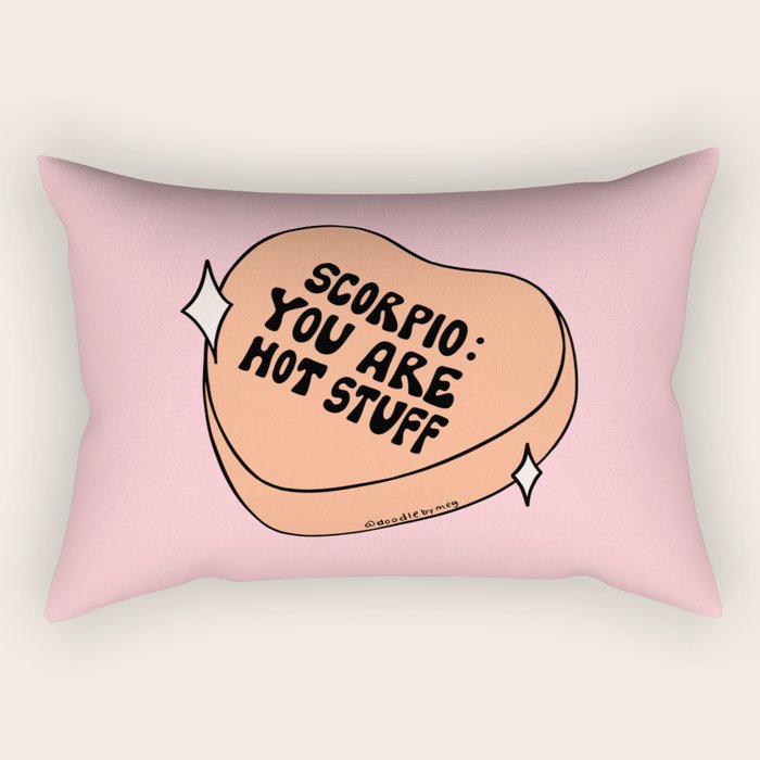 Scorpio Conversation Heart Rectangular Pillow Gallery Image 2