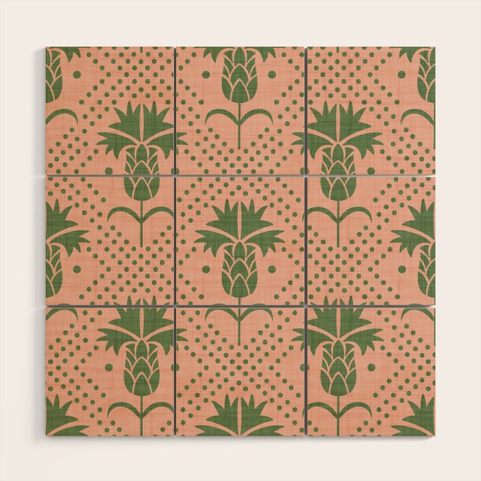 Bachelor Button Boutonniere Peach Green Wood Wall Art Gallery Image 1