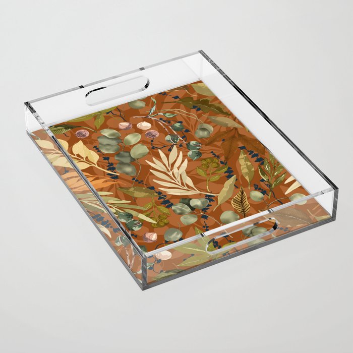 Autumn leafy wild forest B Acrylic Tray Gallery Image 1
