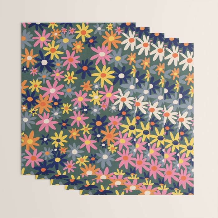 Vintage flowers Wrapping Paper Gallery Image 3