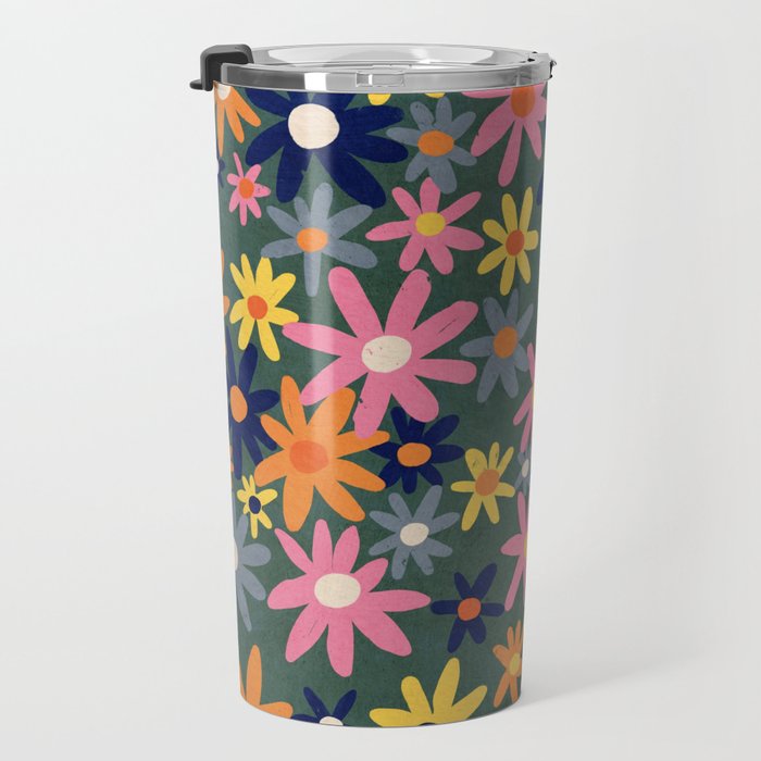Vintage flowers Travel Mug Gallery Image 3