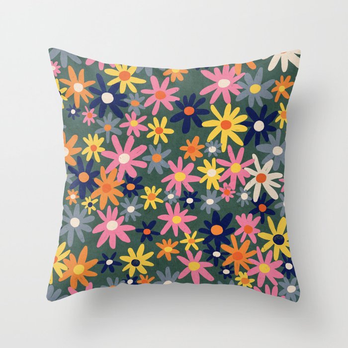 Vintage flowers Throw Pillow Gallery Image 6