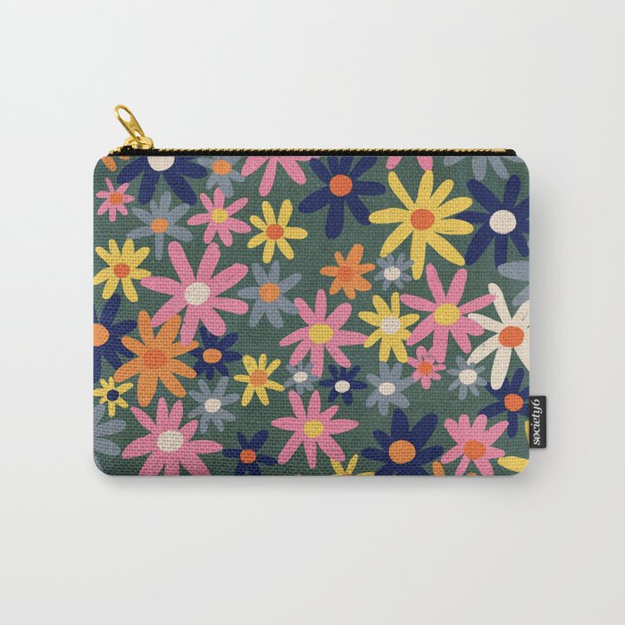Vintage flowers Carry All Pouch Gallery Image 1