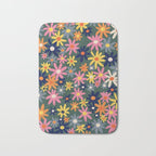 Vintage flowers Bath Mat Gallery Image 1