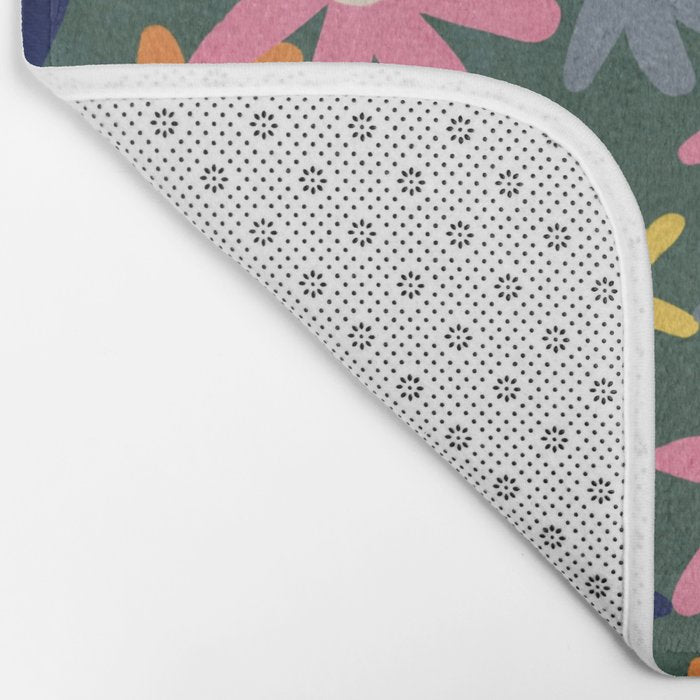 Vintage flowers Bath Mat Gallery Image 2