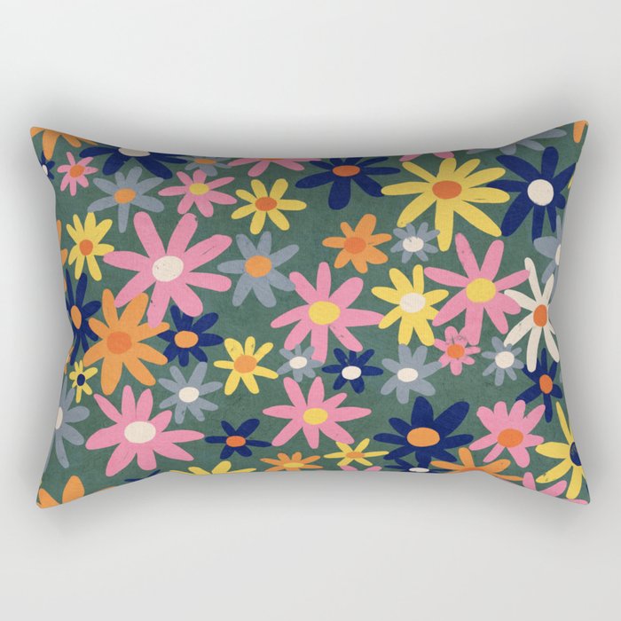 Vintage flowers Rectangular Pillow Gallery Image 2