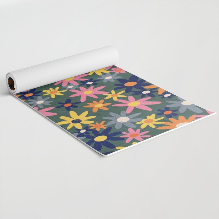 Vintage flowers Yoga Mat Gallery Image 2