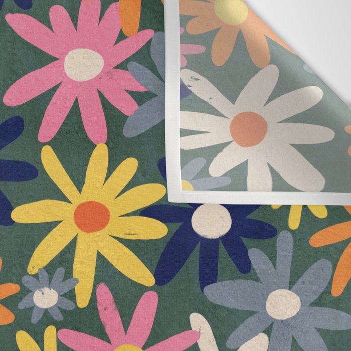 Vintage flowers Wall Tapestry Gallery Image 3