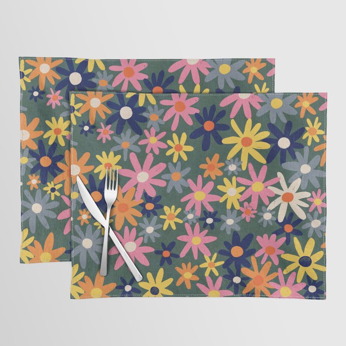 Vintage flowers Placemat Gallery Image 1