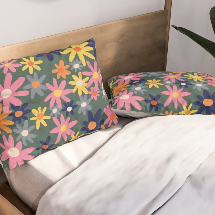 Vintage flowers Pillow Sham Gallery Image 2