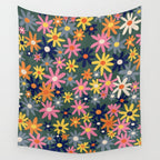Vintage flowers Wall Tapestry Gallery Image 4