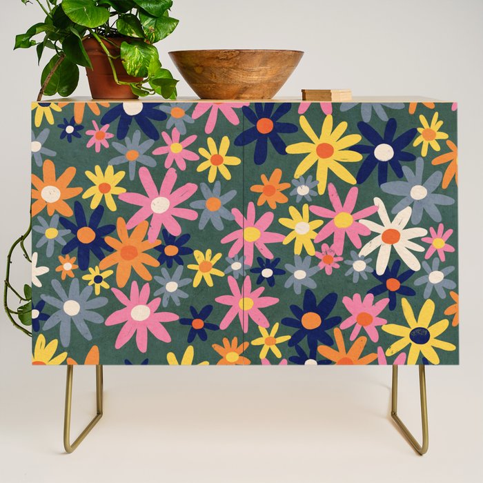 Vintage flowers Credenza Gallery Image 1