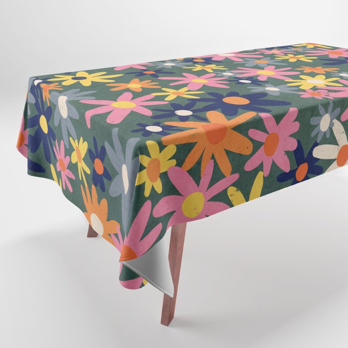 Vintage flowers Tablecloth Gallery Image 1