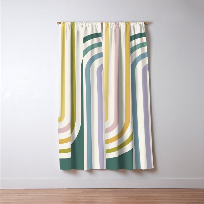 Bold Curvature Stripes XIV Window Curtain Gallery Image 3